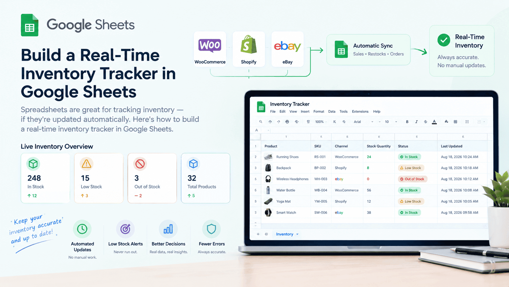 Build a Real-Time Inventory Tracker in Google Sheets